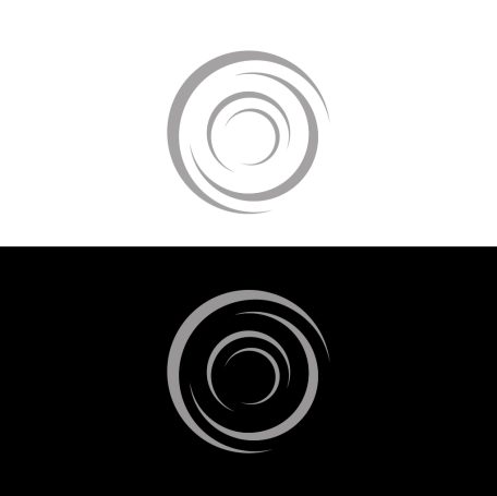 Escala de grises positivo y negativo del isotipo